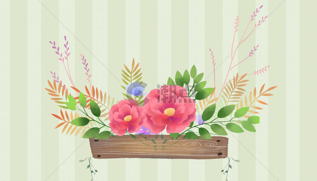 植物花卉花环背景图片素材免费下载