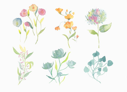 水彩花朵花朵素材图片素材免费下载