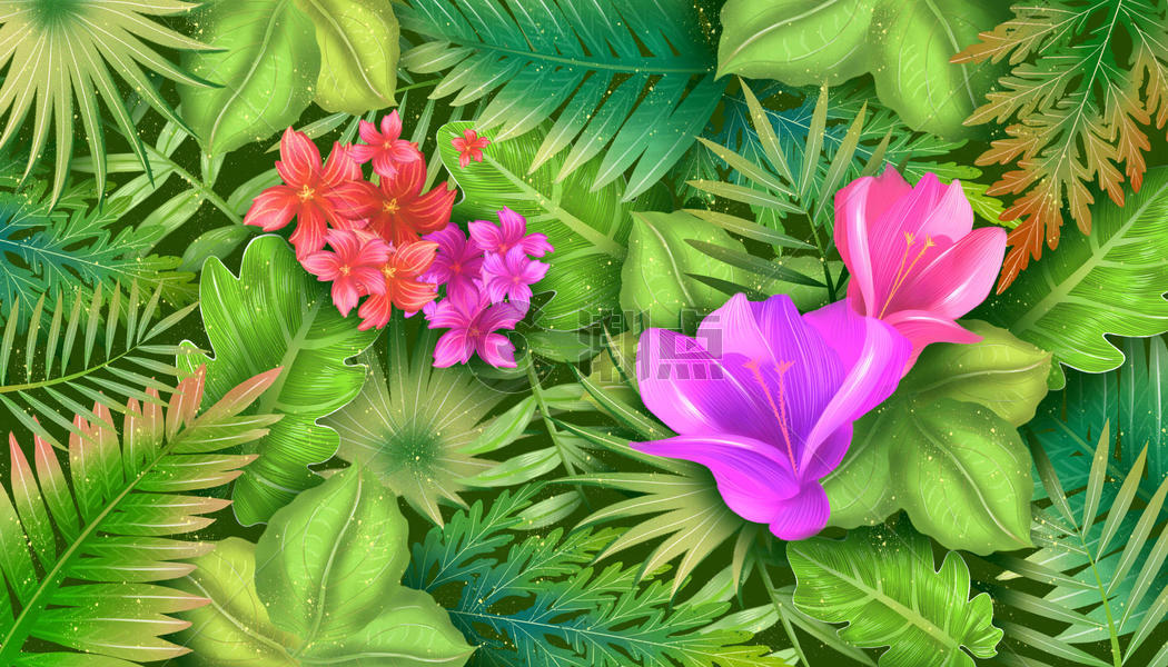 绿色植物花卉背景图片素材免费下载