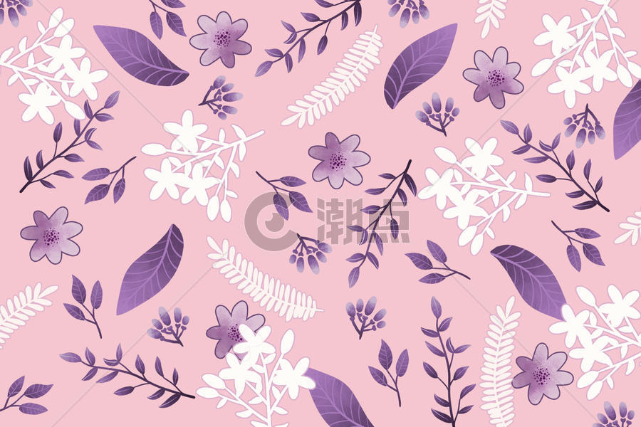 粉紫色唯美花卉植被背景图片素材免费下载