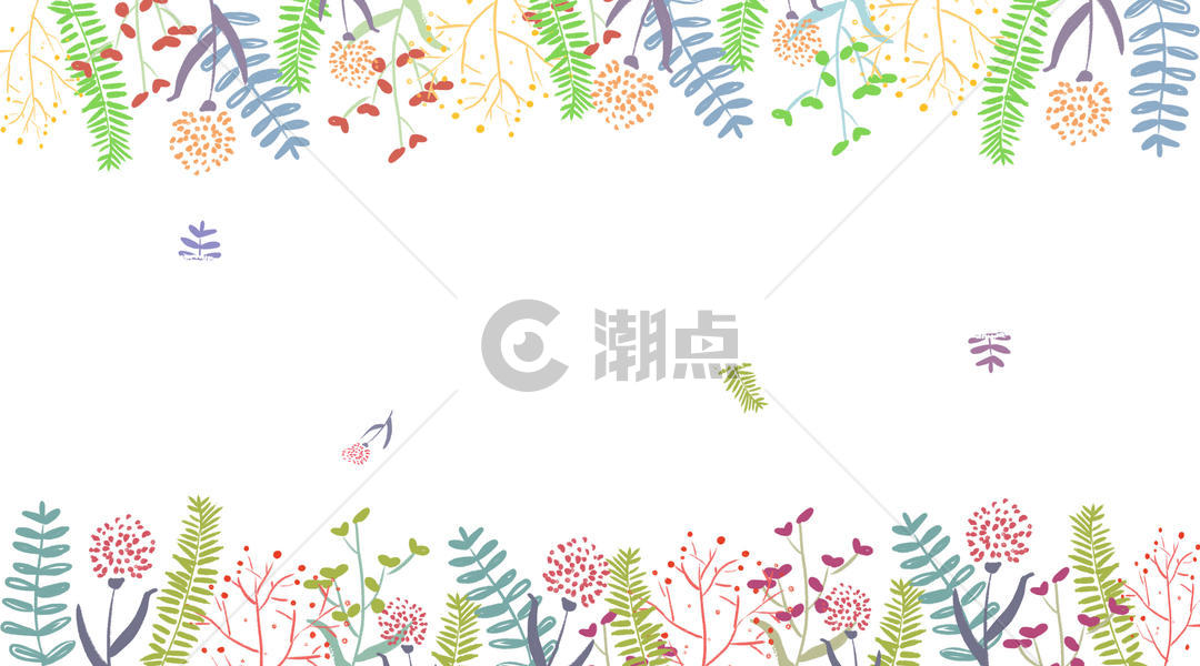 手绘花卉装饰背景图片素材免费下载