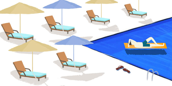 夏天泳池插画图片素材免费下载