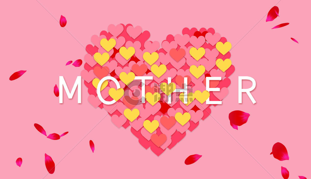 母亲节简约粉色浪漫背景图片素材免费下载