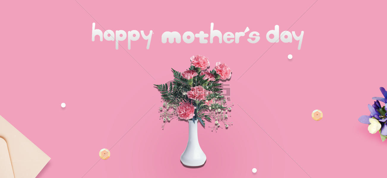 母亲节简约粉色背景图片素材免费下载