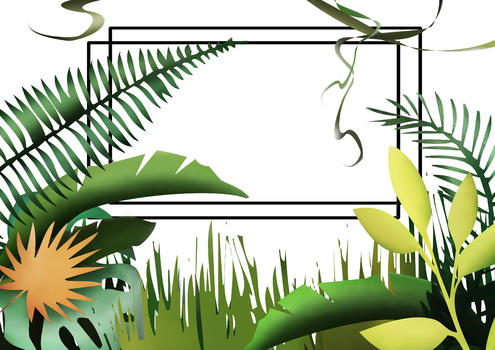 丛林之旅--植物背景海报图片素材免费下载