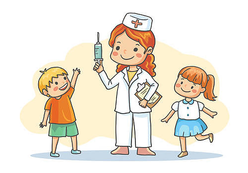 给孩子们打疫苗图片素材免费下载