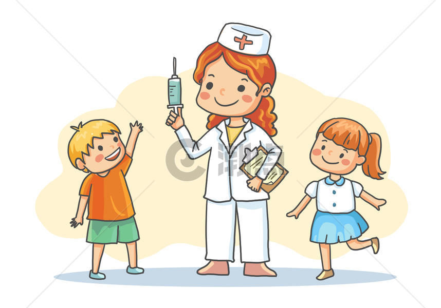 给孩子们打疫苗图片素材免费下载