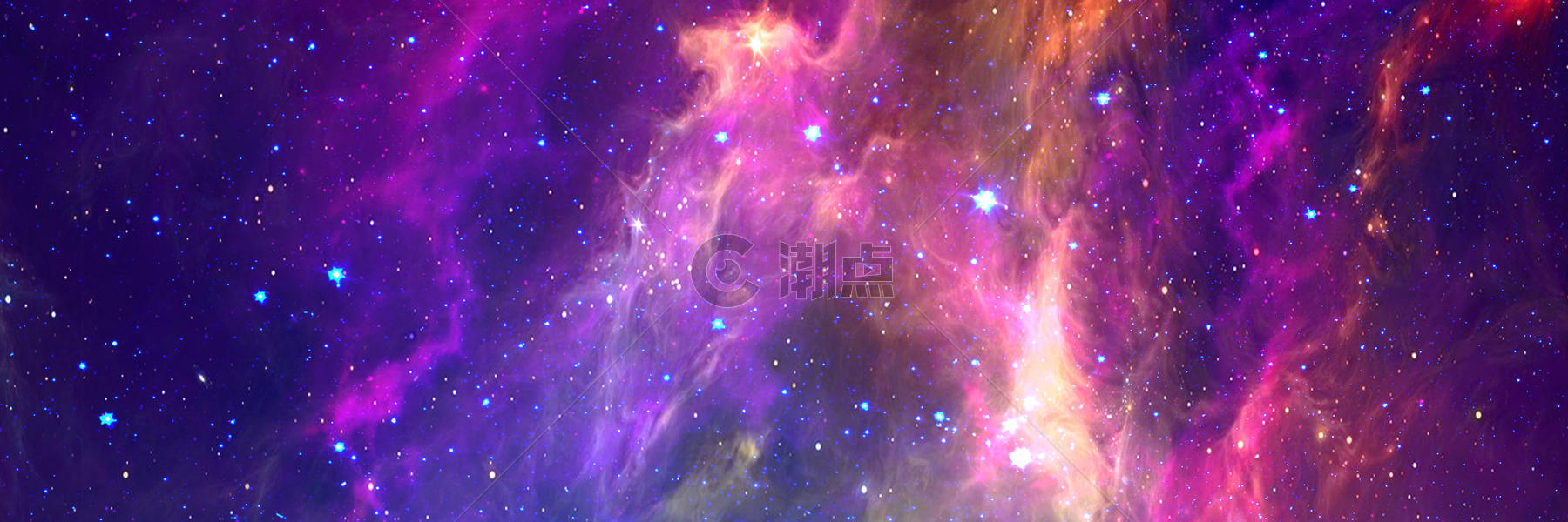 紫色璀璨星空banner图片素材免费下载