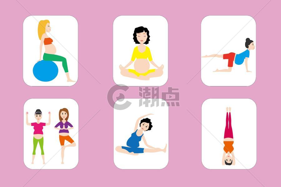瑜伽动作图标图片素材免费下载