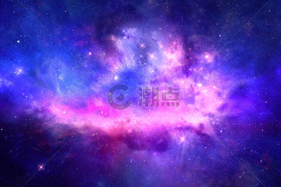 蓝紫色星空图片素材免费下载