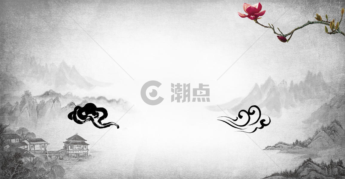 中国风水墨古风背景图片素材免费下载