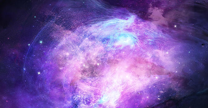 紫色星空星云广告背景图片素材免费下载