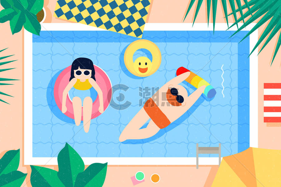 夏日游泳池图片素材免费下载