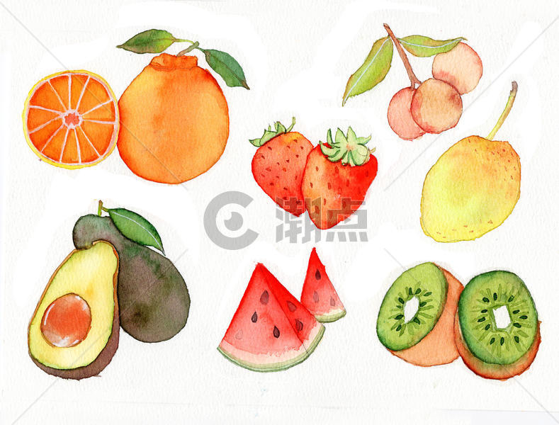 水彩手绘水果图片素材免费下载