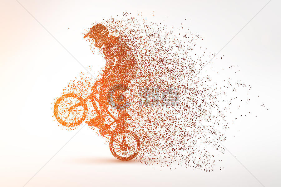 飞自行车运动剪影 粒子圆点 自行车 比赛 自行车比赛 人物 粒子 运动剪影 排球 矢量素材 背景 色彩 运动会 运动 矢量人物 图片素材免费下载