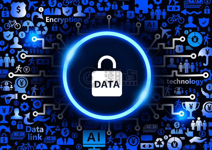 DATA数据安全金融科技背景图片素材免费下载