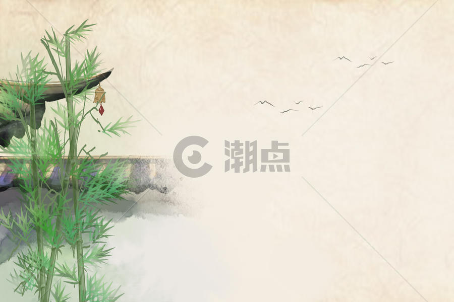 中国风竹林背景图片素材免费下载
