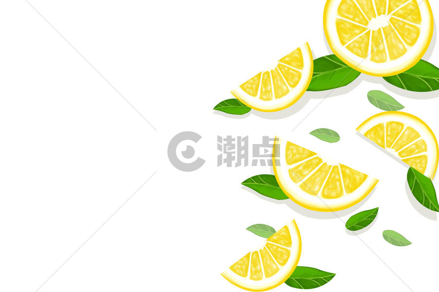 清新柠檬简约背景图片素材免费下载