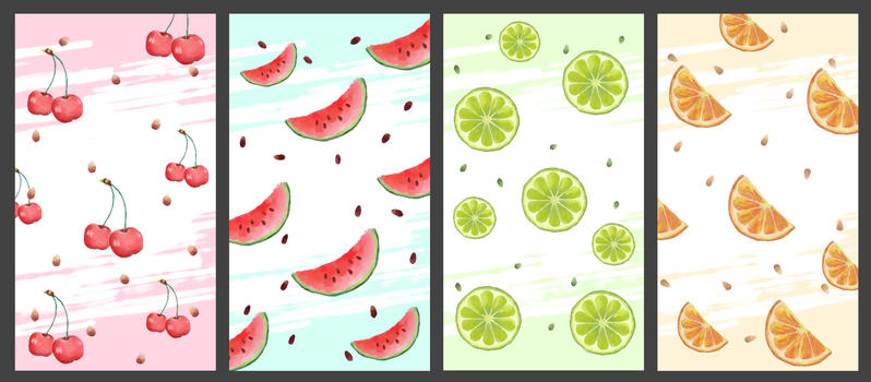 水果手机壁纸插画图片素材免费下载