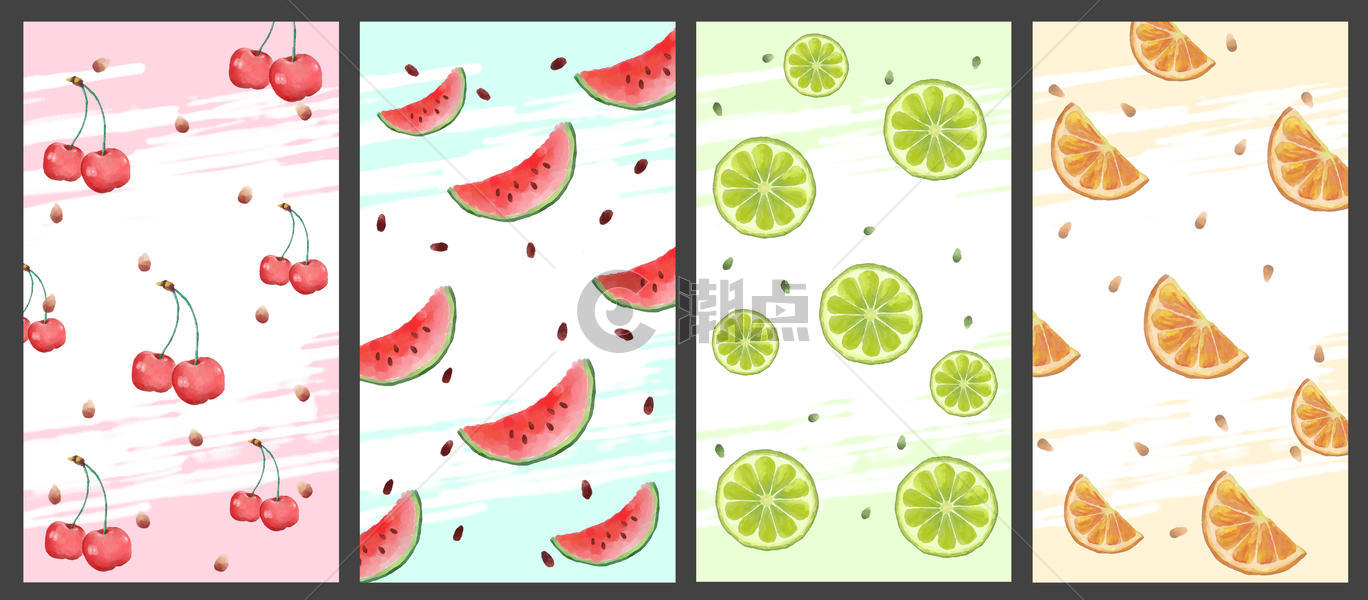水果手机壁纸插画图片素材免费下载
