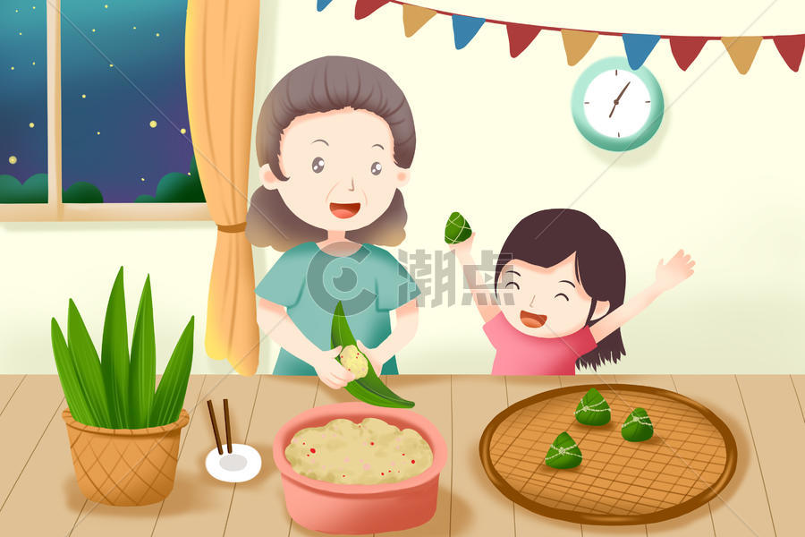 端午节 包粽子图片素材免费下载