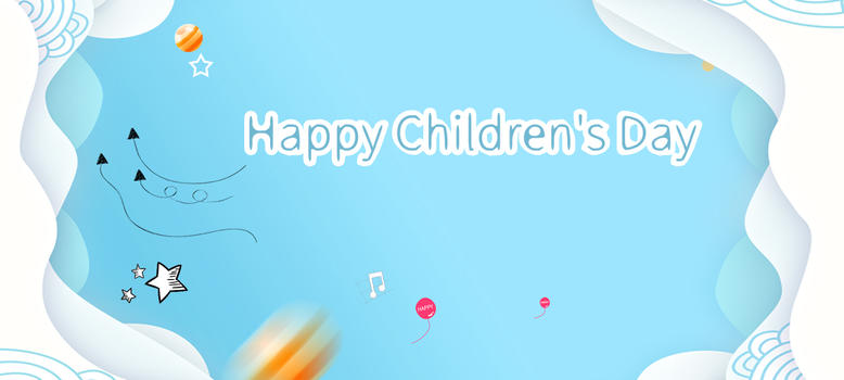 六一儿童节清新创意背景图片素材免费下载