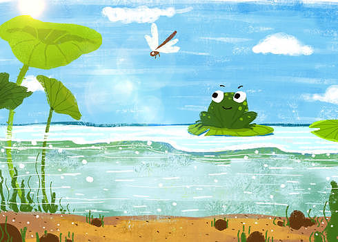 夏天池塘青蛙图片素材免费下载