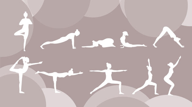 瑜伽剪影运动健身图片素材免费下载