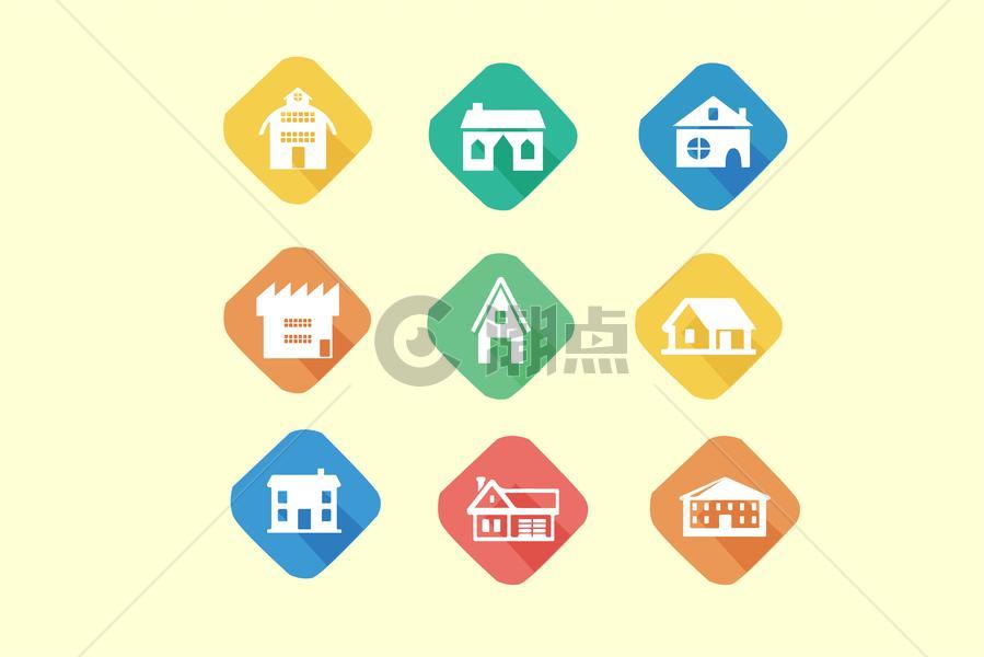 房屋建筑图标图片素材免费下载