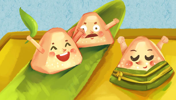 端午节的卡通粽子图片素材免费下载