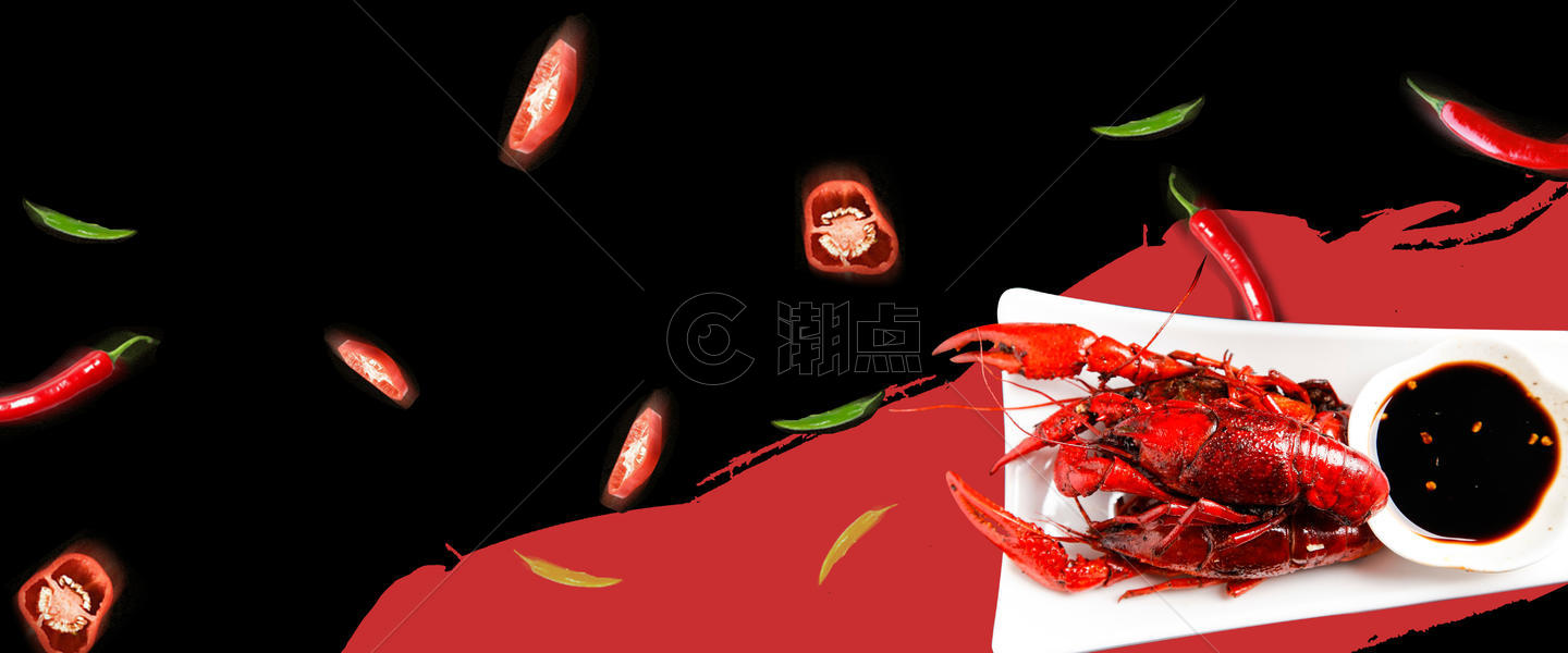 小龙虾美食海报背景图片素材免费下载