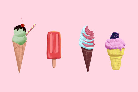 夏天冰淇淋素材图片素材免费下载