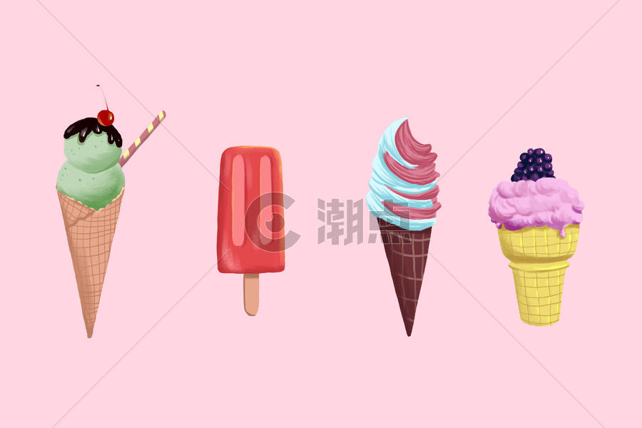 夏天冰淇淋素材图片素材免费下载