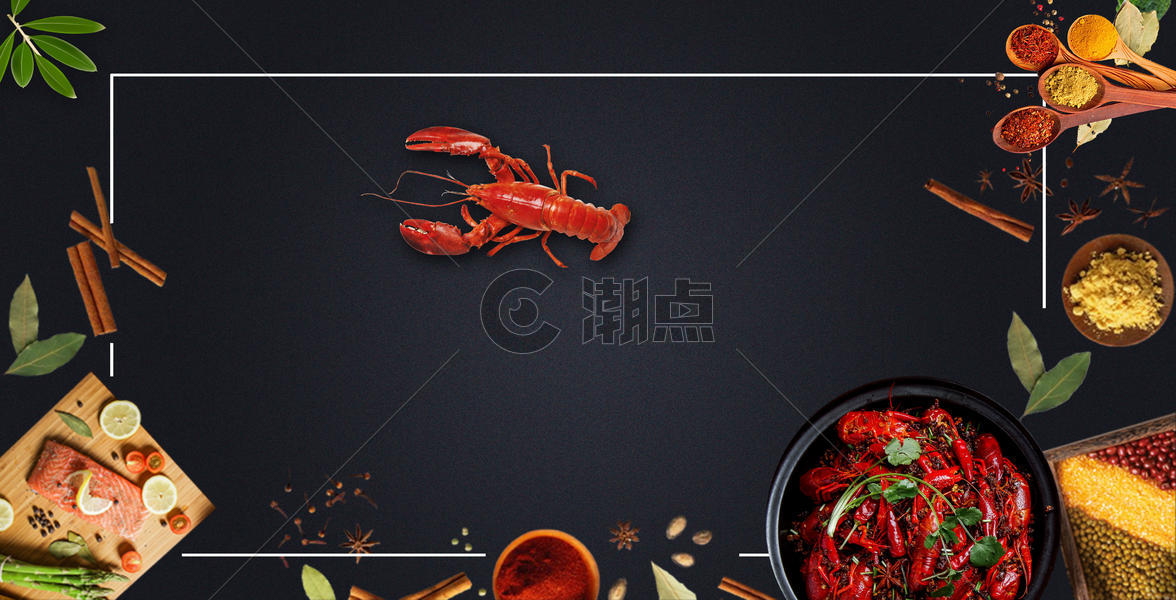 小龙虾美食背景图片素材免费下载