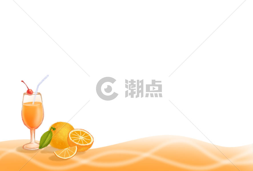 夏季清凉水果留白背景图片素材免费下载