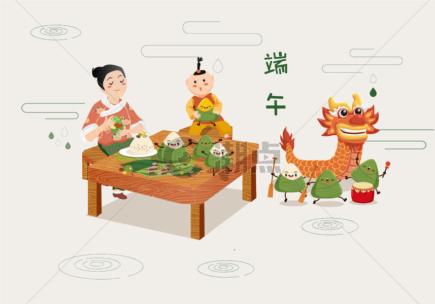 端午节包粽子图片素材免费下载