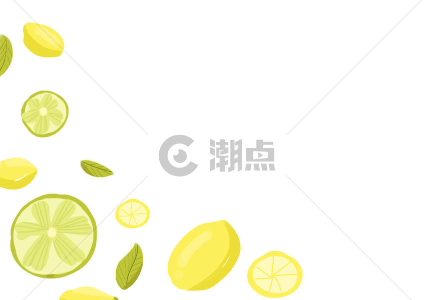 柠檬留白背景图片素材免费下载