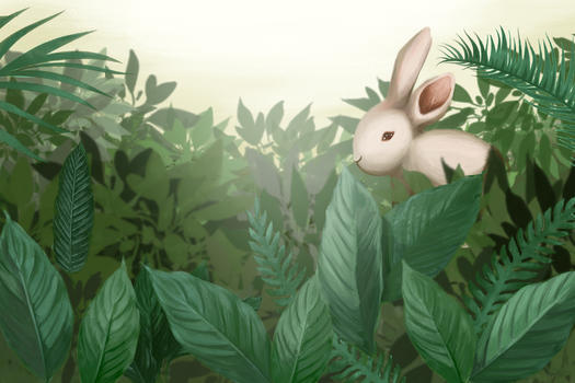 森林小兔子图片素材免费下载