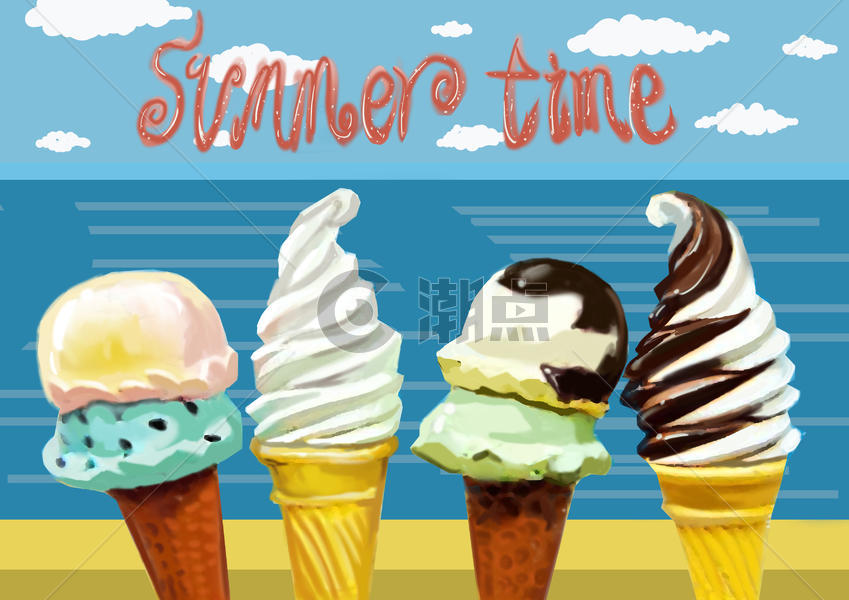 夏天冰淇淋图片素材免费下载