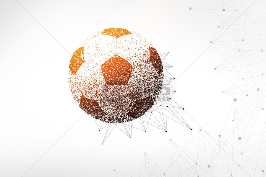 创意足球剪影粒子图片素材免费下载