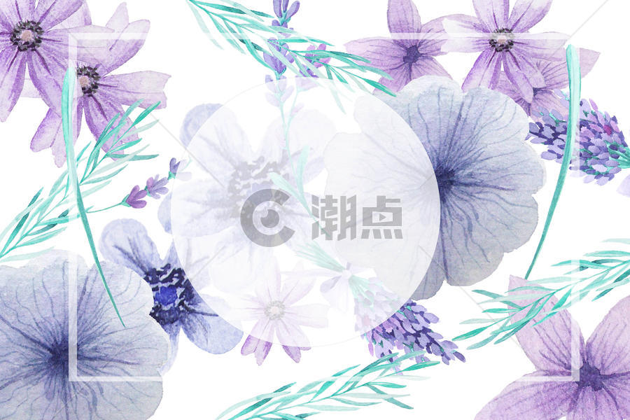 手绘水彩花卉背景图片素材免费下载