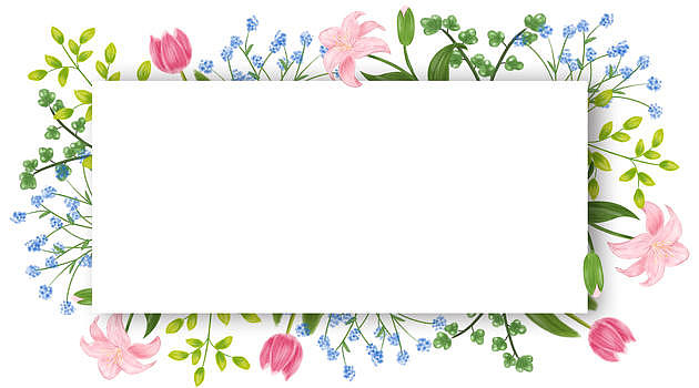 花卉留白背景图片素材免费下载