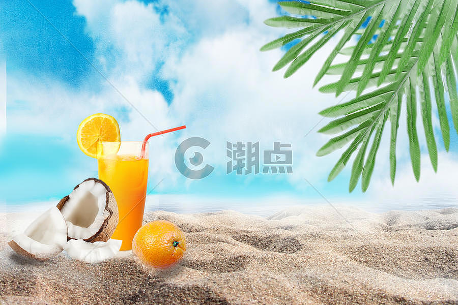 夏季海滩背景图片素材免费下载