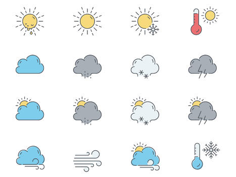 天气icon元素图片素材免费下载