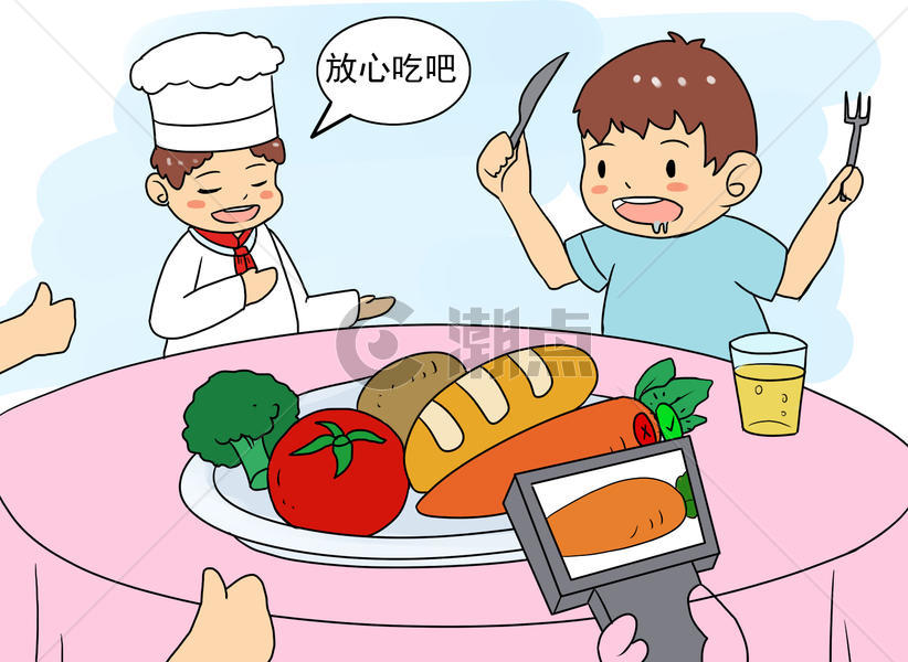 食品安全漫画图片素材免费下载
