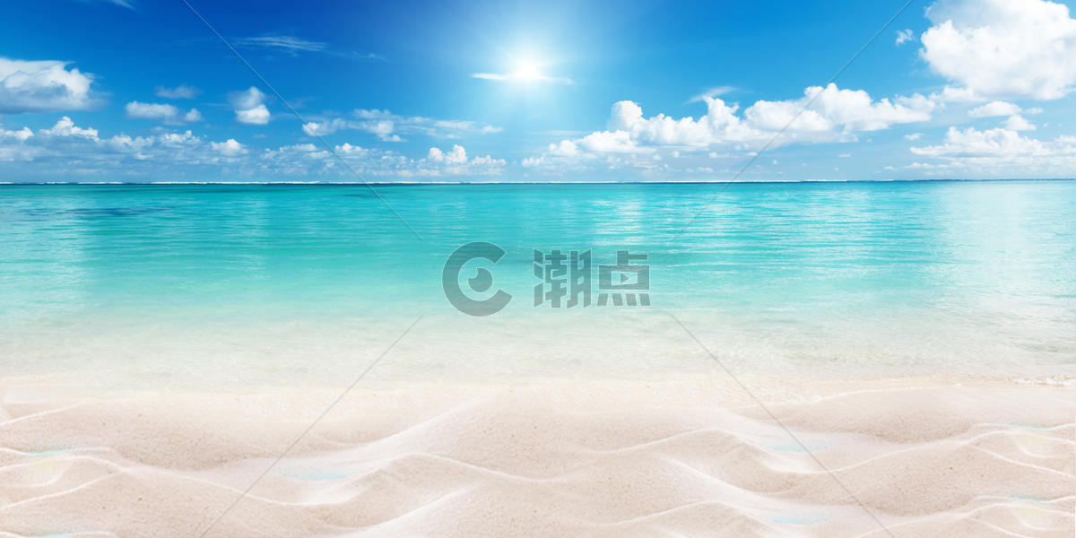 沙滩夏日清凉背景图片素材免费下载