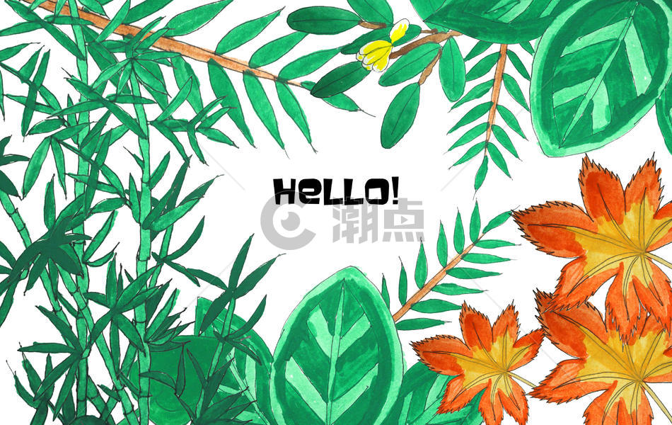 水彩手绘植物图片素材免费下载 高清版权图片可商用493 潮点视频