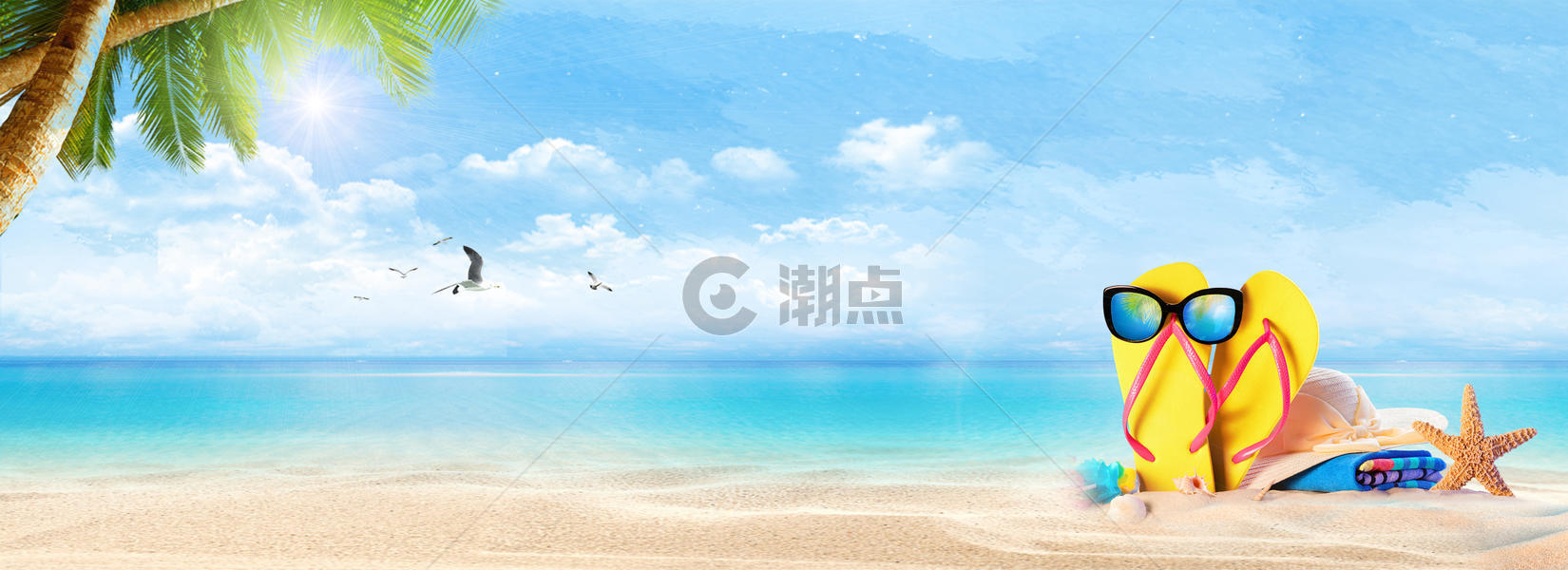 阳光海滩图片素材免费下载