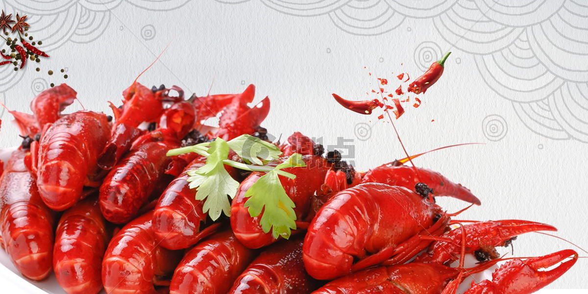 小龙虾美食背景图片素材免费下载