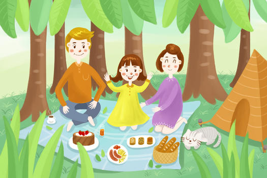 家庭野餐图片素材免费下载